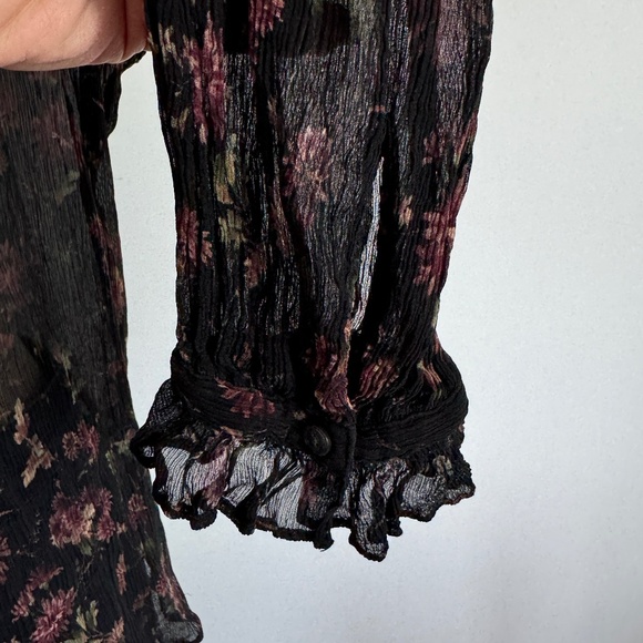 Polo Ralph Lauren - Black Sheer Floral Top - Picture 7 of 10